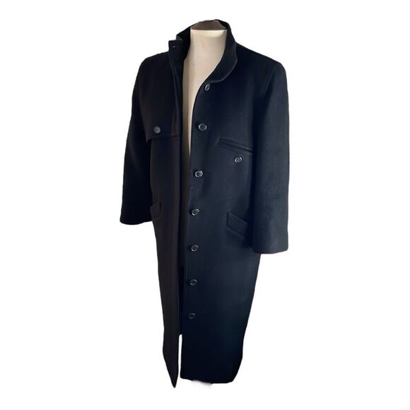 harré benard BENABB HELTZMAN woman’s Black Wool Coat | petite | vintage - Picture 2 of 10